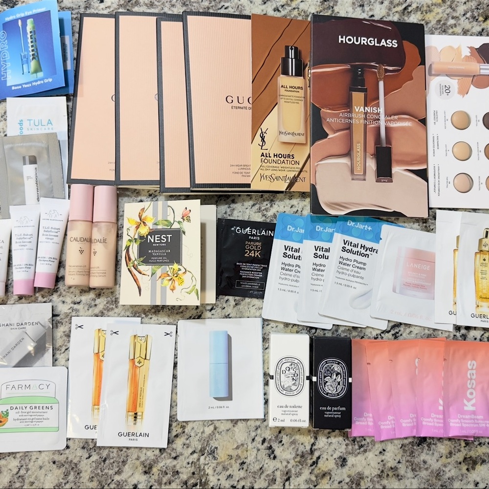 Beauty & Skincare Sample Lot - Gucci, Drunk Elephant, etc.